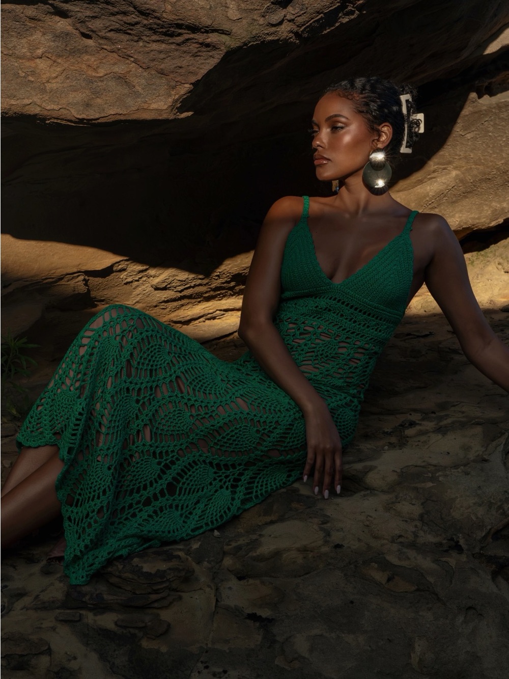 JLUXLABEL Green Crochet Maxi Dress - Picture 8 of 9